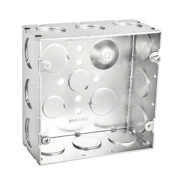 Southwire Electrical Box, 42 cu in, Junction Box Type, Steel, Square Shape 72171-3/4W - main